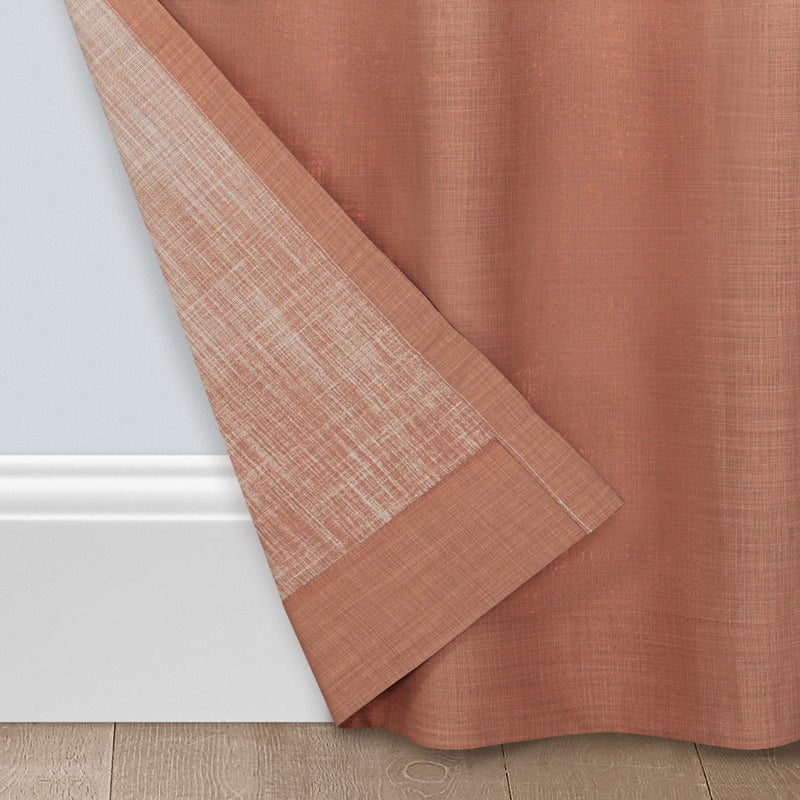 VUE Arashi Modern Boho Decorative Ombre Rod Pocket Window Curtain for Living Room (1 Panel), 52 in x 63 in, Melon - Image 4